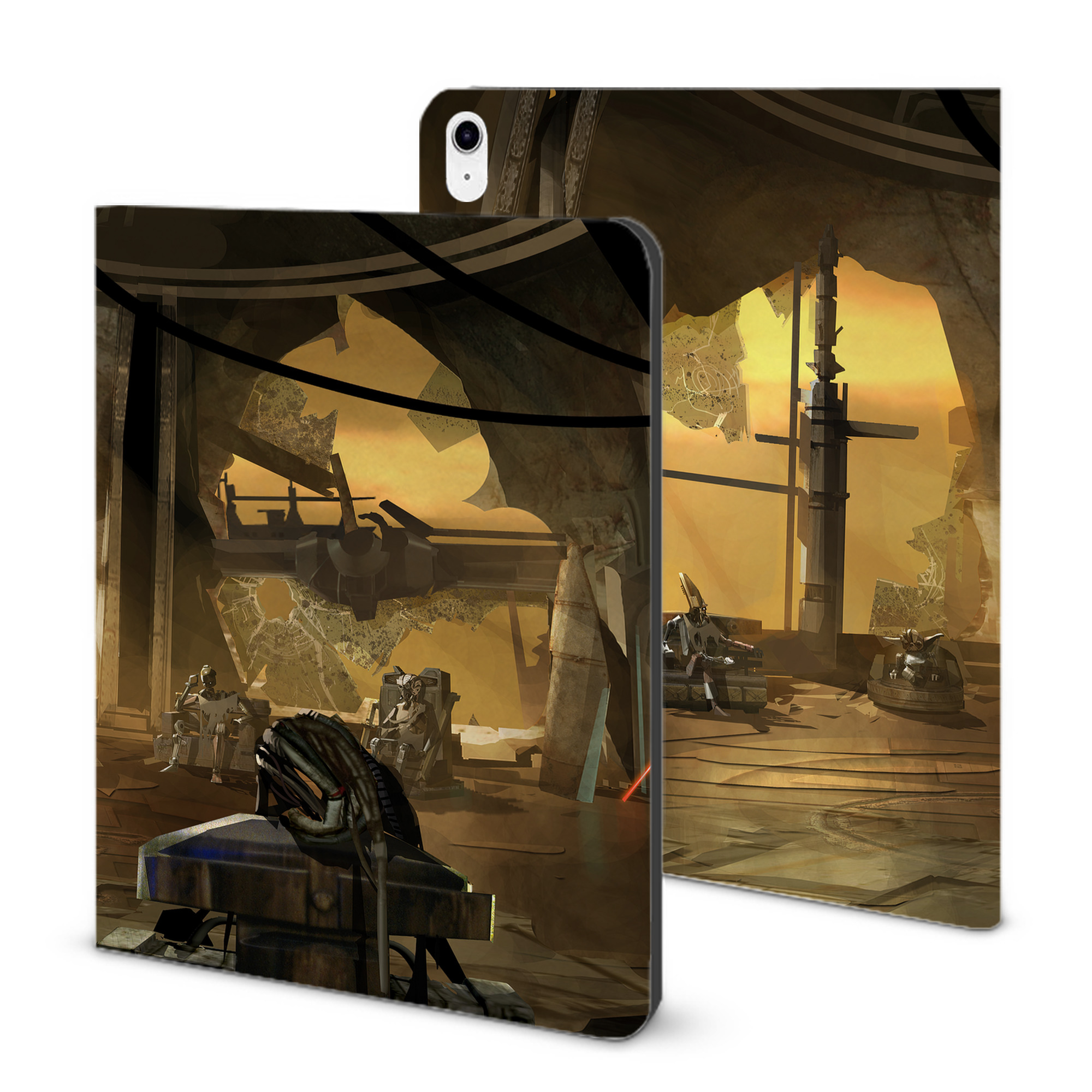 （画像用） スター・ウォーズ Star Wars IPad ケース ブック型 PUレザー TPU 耐衝撃 軽量 薄型 ペン収納なし 全面保護 IPad 各モデル対応